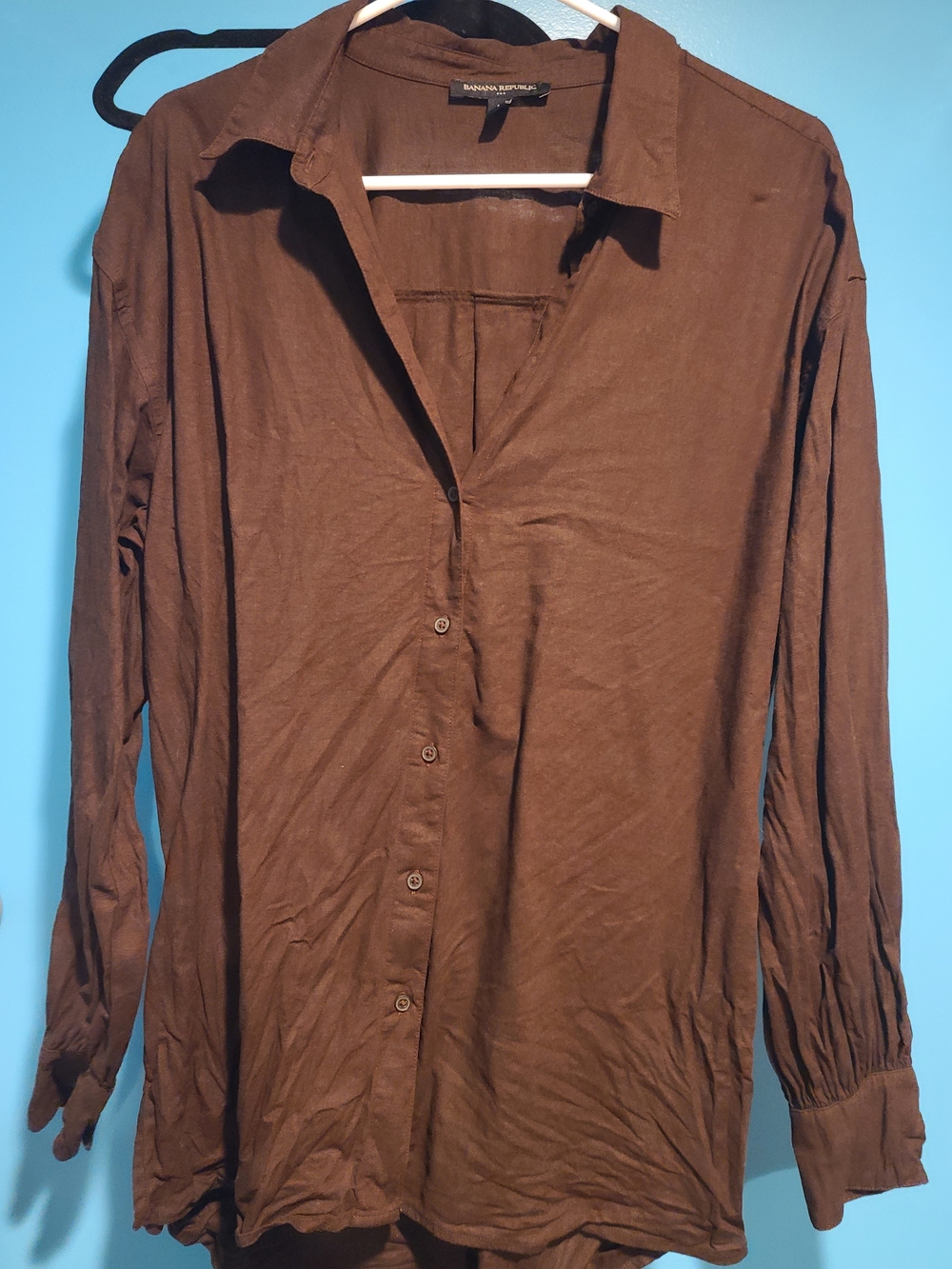 Banana Republic Brown Linen Blend Shirt